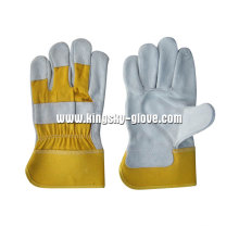 Yellow Cow Split Full Palm Working Glove-3056.01